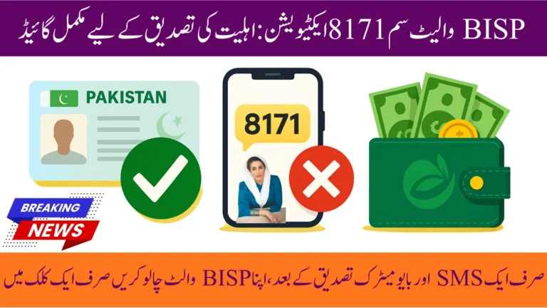 BISP Wallet SIM 8171 Activation: Complete Guide for Eligibility Verification